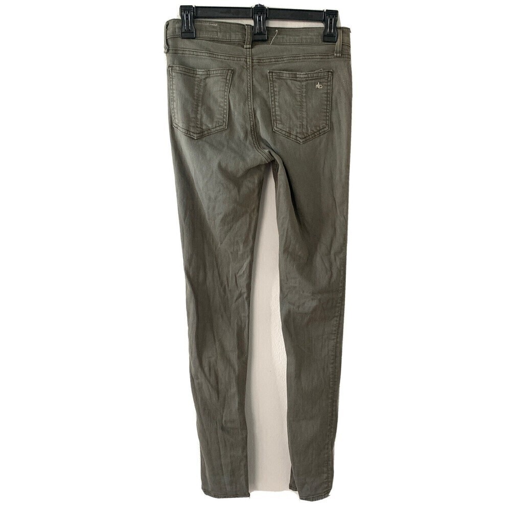 Rag & Bone Womens Size 26 Green Skinny Stretch Mid Rise Jeans - Picture 3 of 6